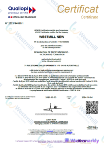 Une version miniature de notre certificat de qualité Qualiopi
