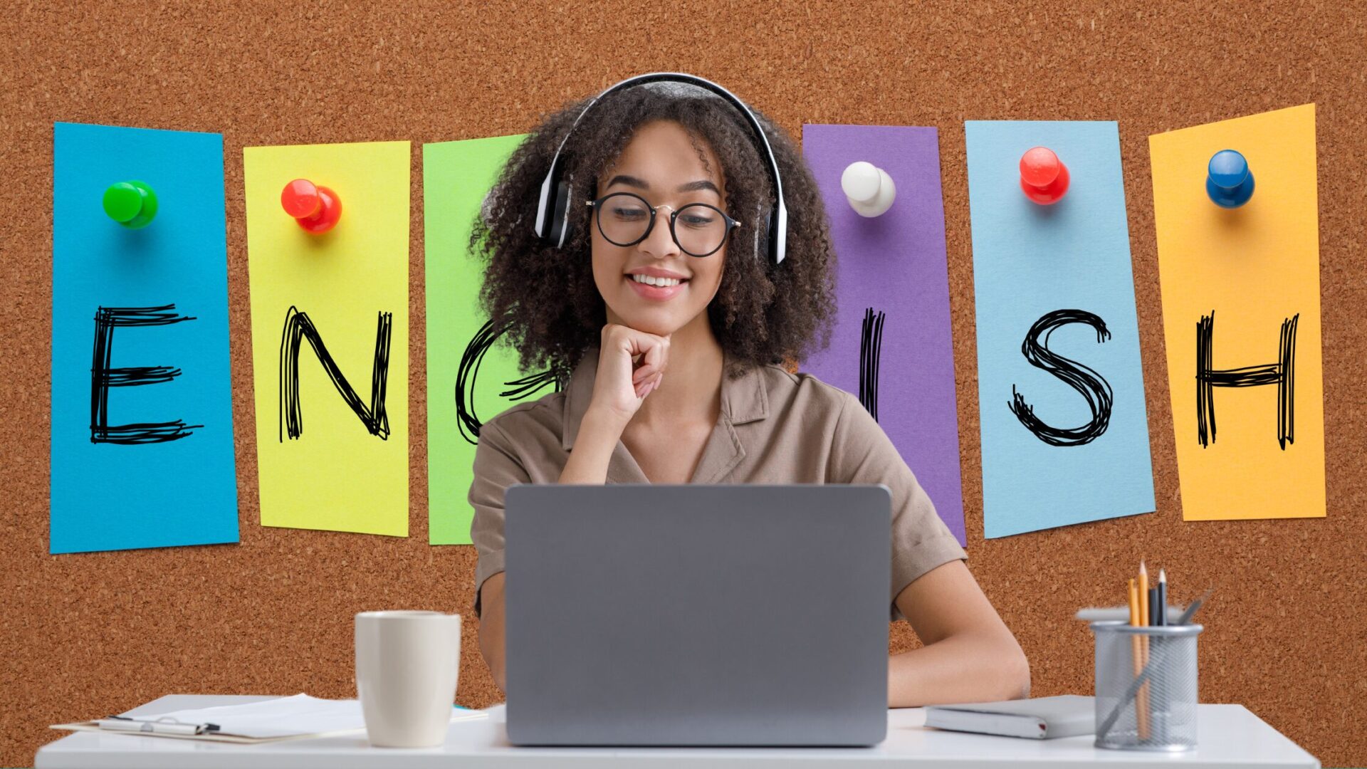 une femme qui apprend l'anglais